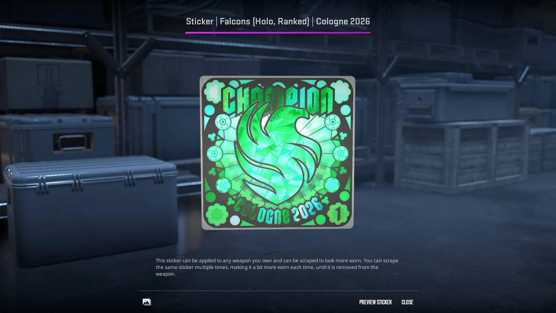 Sticker | Falcons (Holo, Ranked) | Cologne 2026
